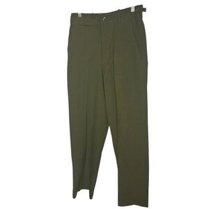 Vintage 18 Oz Wool Olive Green US Military Army Field Trousers